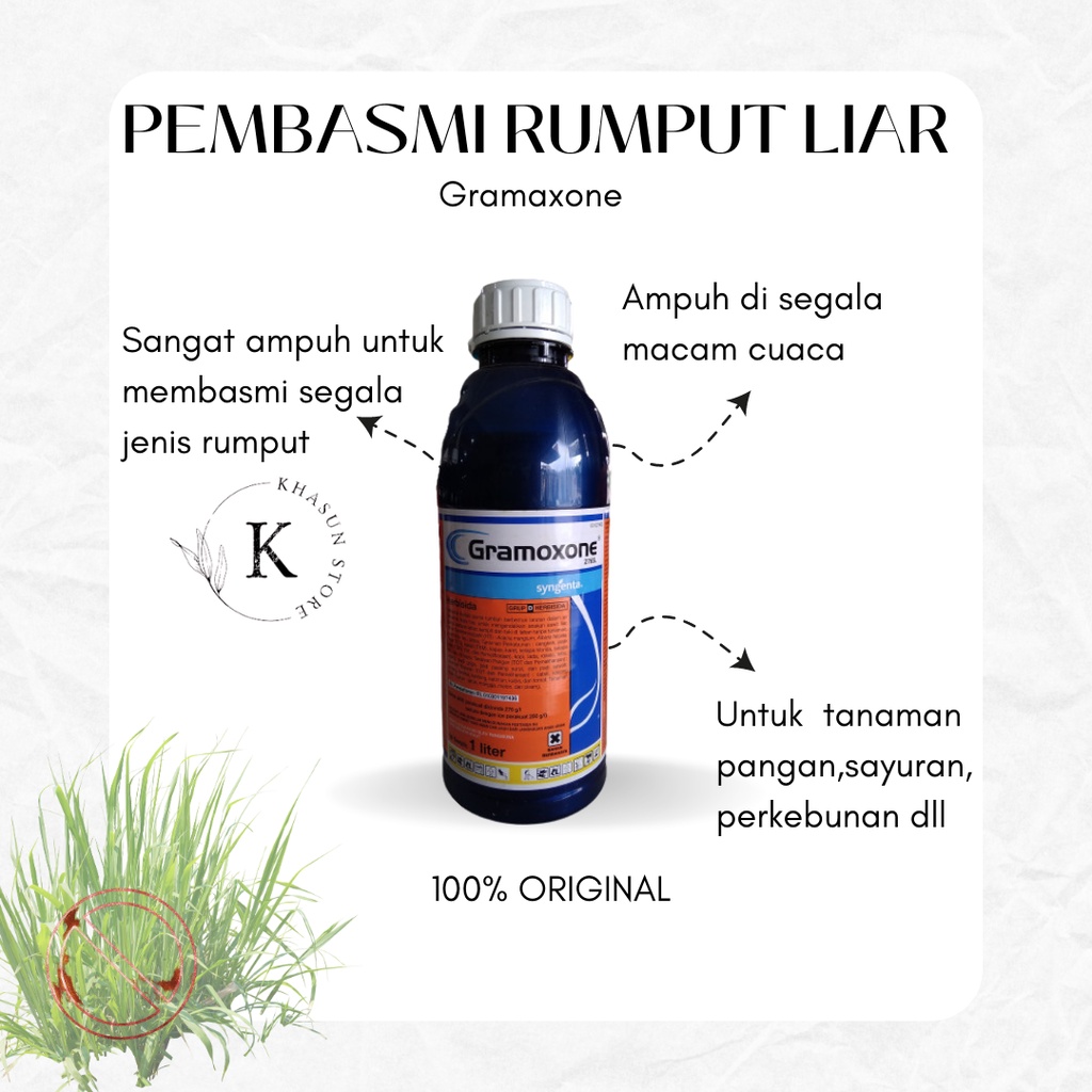 TT99 Herbisida GRAMOXONE 276 SL 1 liter gramason 1 liter racun rumput parakuat pembakar rumput dan g