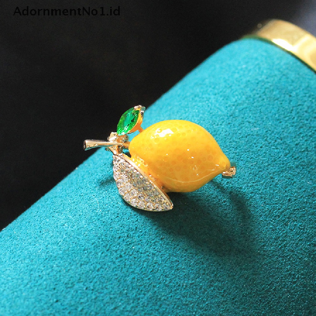 [AdornmentNo1] Enamel Kuning Lemon Bros Untuk Wanita Pesta Pernikahan Causal Brooch Pin Hadiah [ID]