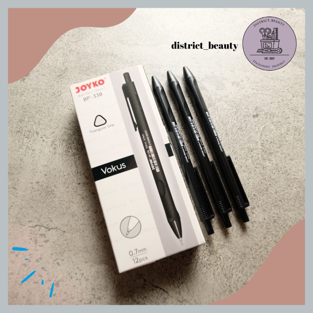 

(12PCS) PULPEN CETEK JOYKO VOCUS BP-338 KETEBALAN 0.7MM TINTA HITAM GEL HARGA LUSINAN 1 PAK 12 PCS ALAT TULIS SEKOLAH TERMURAH