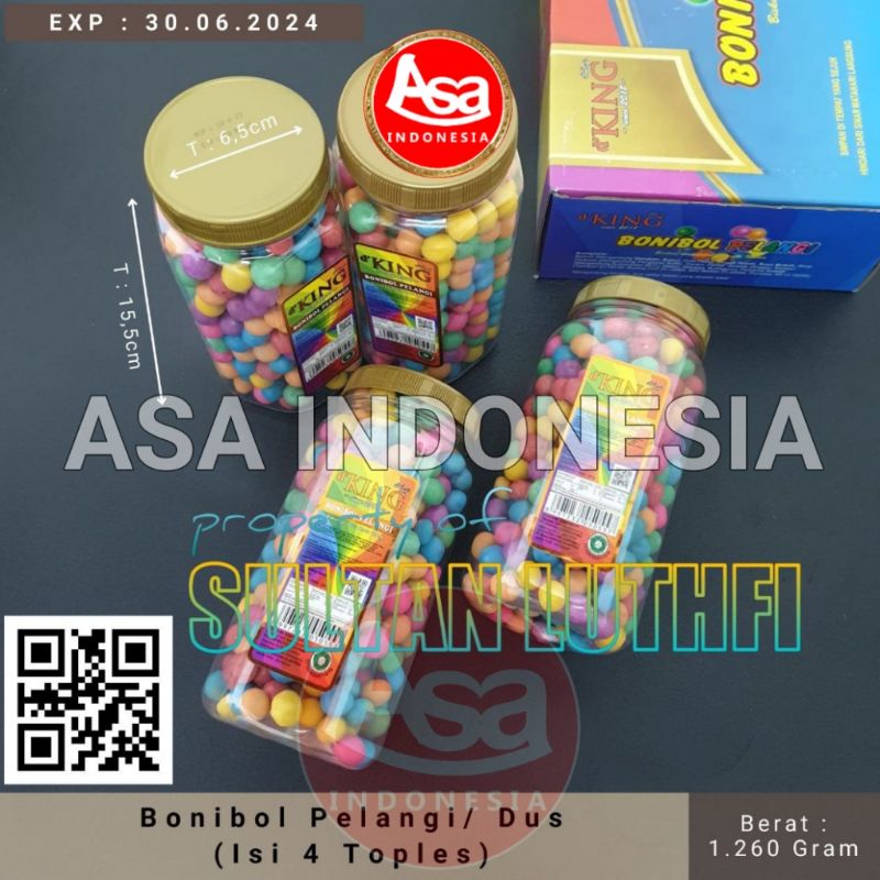 

Bonibol Pelangi/ Dus (Isi 4 Toples) - ASA INDONESIA