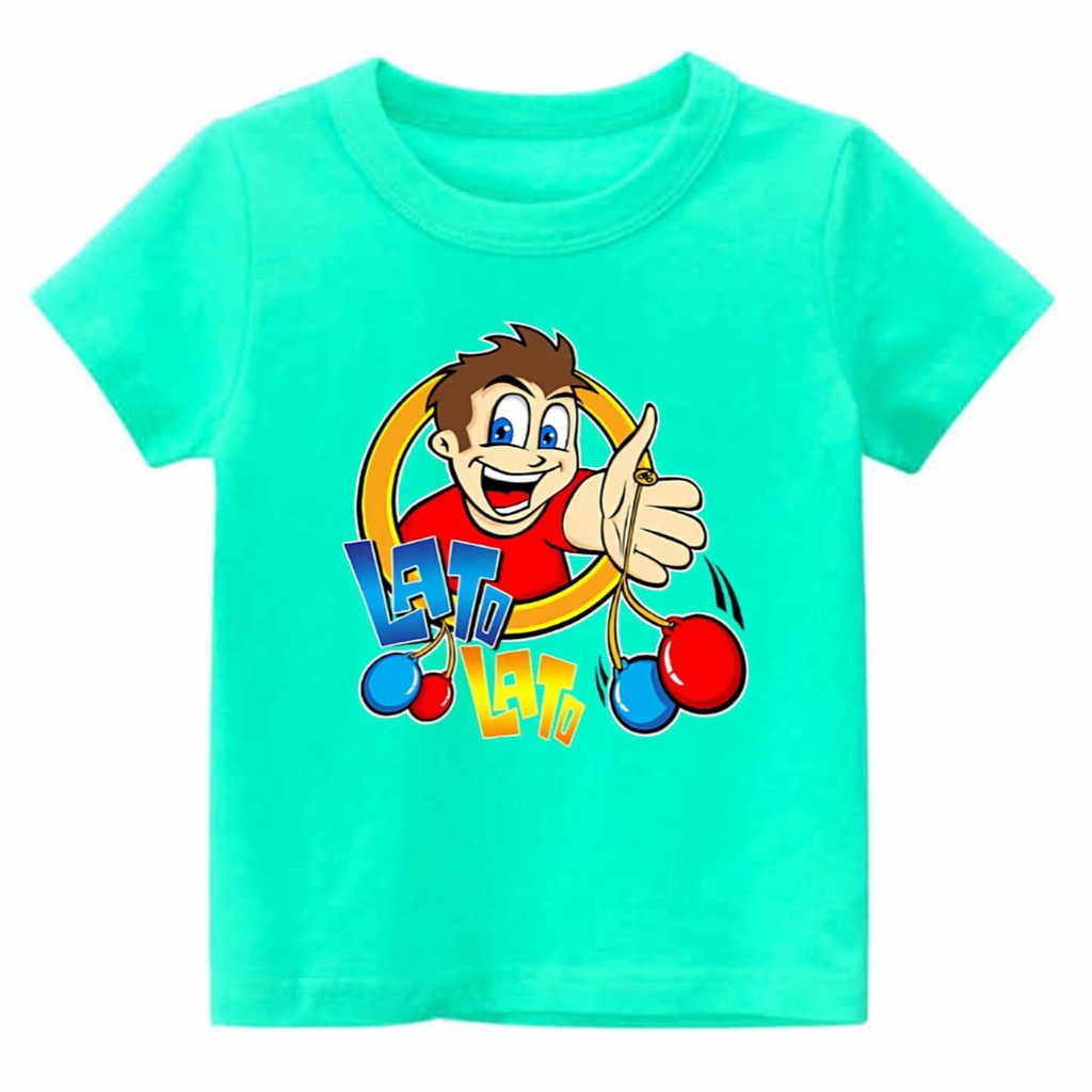 Baju Kaos Anak Lato-Lato Kartoon Bahan Katun Lembut Lato Lato Lato Lato Lato