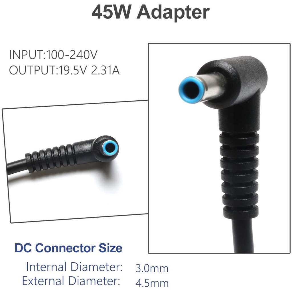 Adaptor Laptop HP TPN-W125 TPN-LA03 TPN-DA16 Charger Hp 19.5V 2.31A 45W