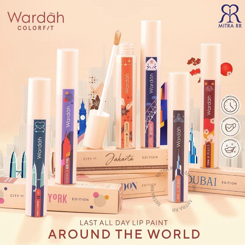 Wardah Lipcream Colorfit Last All Day Lip Paint |Lip Cream Transferproof Tahan 12 Jam