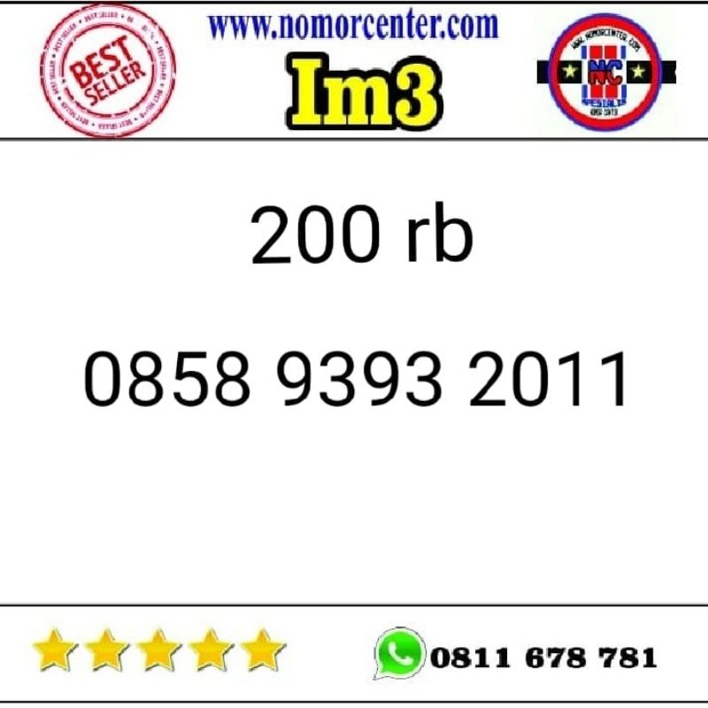 kartu nomor cantik im3 seri tahun 4G