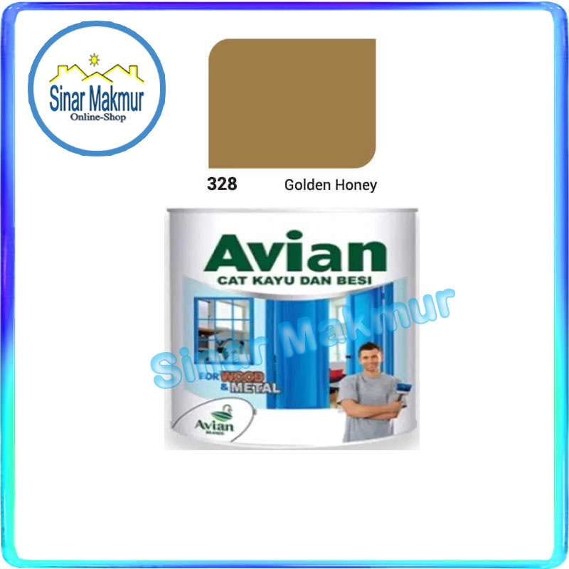 Cat Kayu Besi 1/2 KG 0,45 Liter 328 Golden Honey (AVIAN)