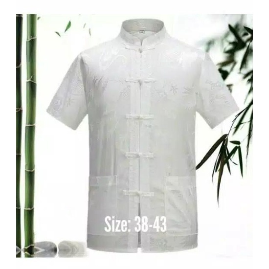 Atasan Cheongsam Pria Lengan Pendek