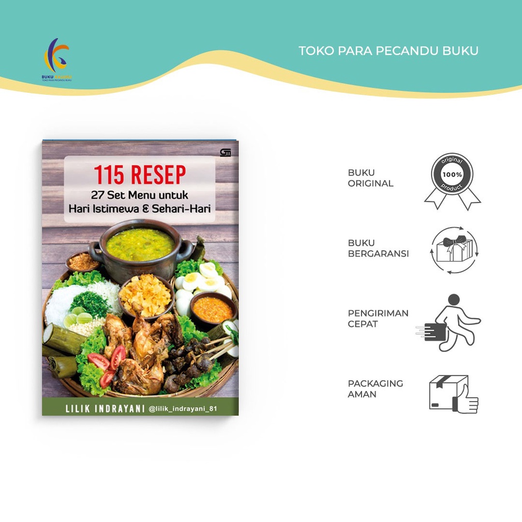 Buku Resep Masak - 115 Resep 27 Set Menu untuk Hari Istimewa & Sehari-hari - Lilik Indrayani - GPU -