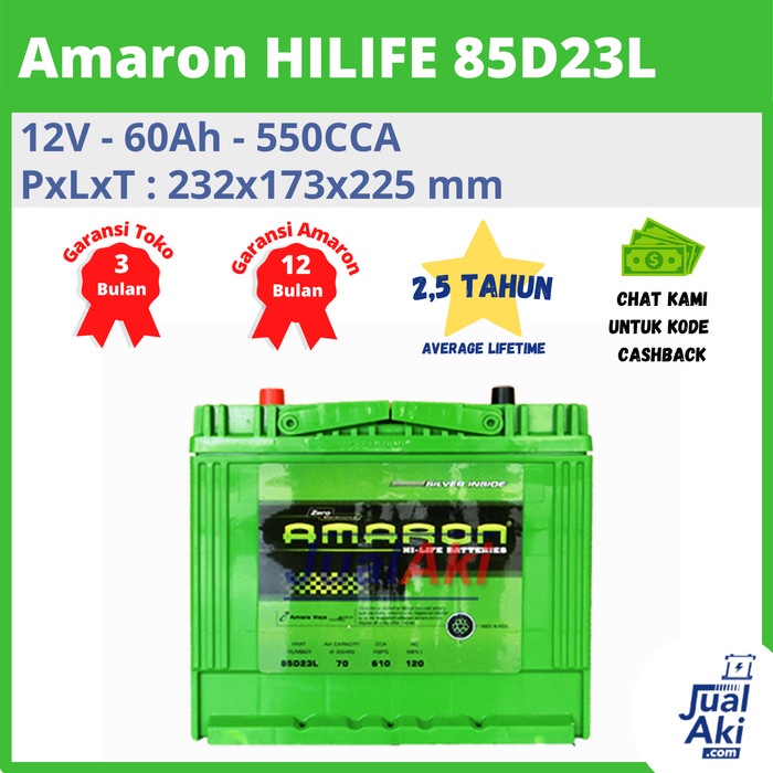 Amaron 85D23L Aki Mobil