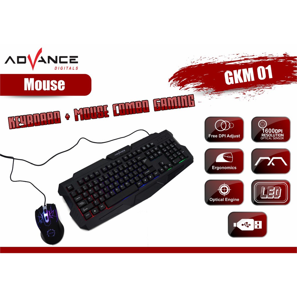 Keyboard mouse Game Paket GKM01 Advance