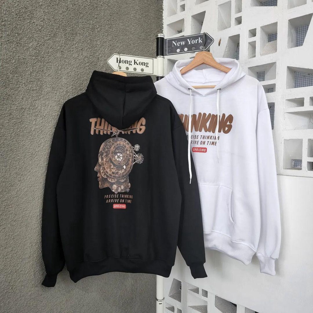 Hoodie Sweater THINKING bisa untuk jaket pria/wanita/couple