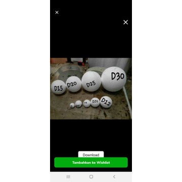 Styrofoam Bola Diameter 45cm Gabus Ball