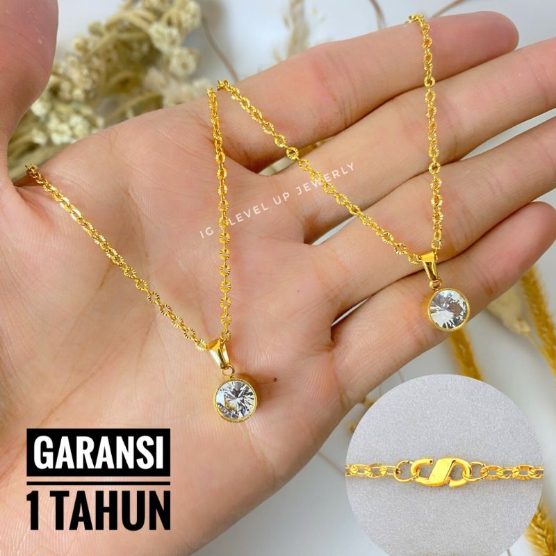 Kalung Nori Kombinasi dan Liontin | Garansi Setahun | Kalung Anti Alergi dan Anti Karat | Kalung Bahan Original Stainless Steel | Kait S Kokot S Kait O Kokot O