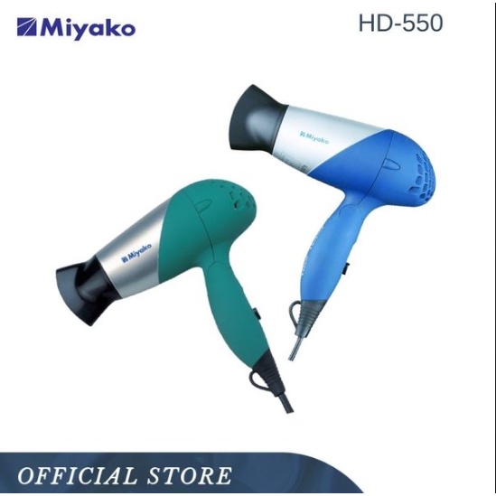 MIYAKO HAIR DRYER HD550 / HD-550 / HD 550 [400 WATT] (GARANSI RESMI)