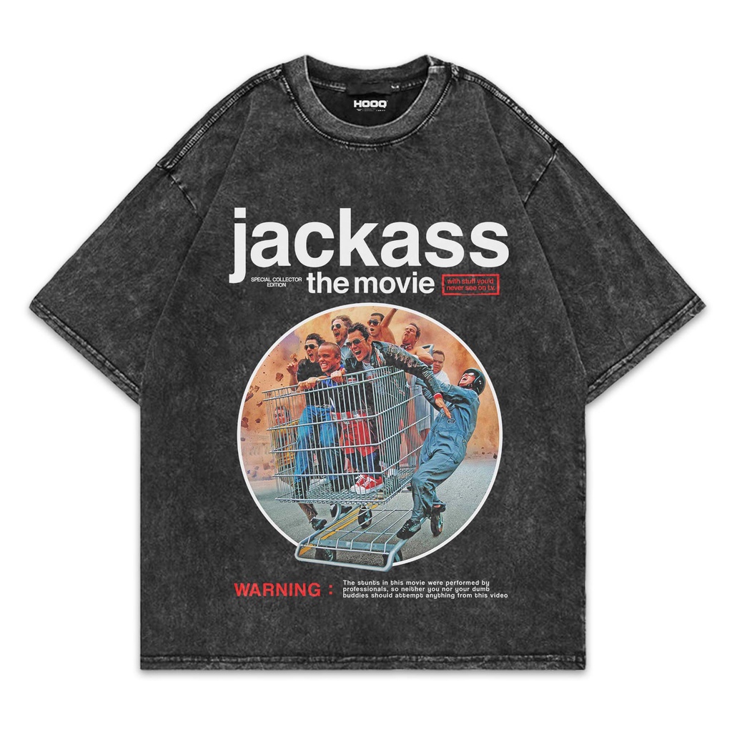 Kaos JACKASS Oversize Model Washed Stone Wash / JACKASS T-shirt
