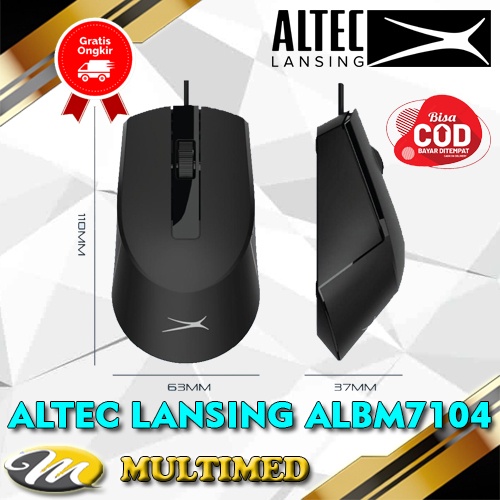 Mouse Wired / Kabel Altec Lansing ALBM7104 Office Comfortable Feel