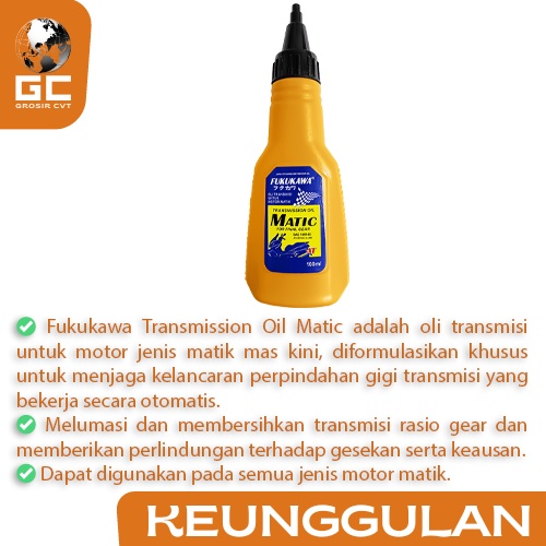 Paket Oli Mesin Gardan Super Matic Blue 10W-40 API SL/JASO MB 800ml + 100ml Fukukawa