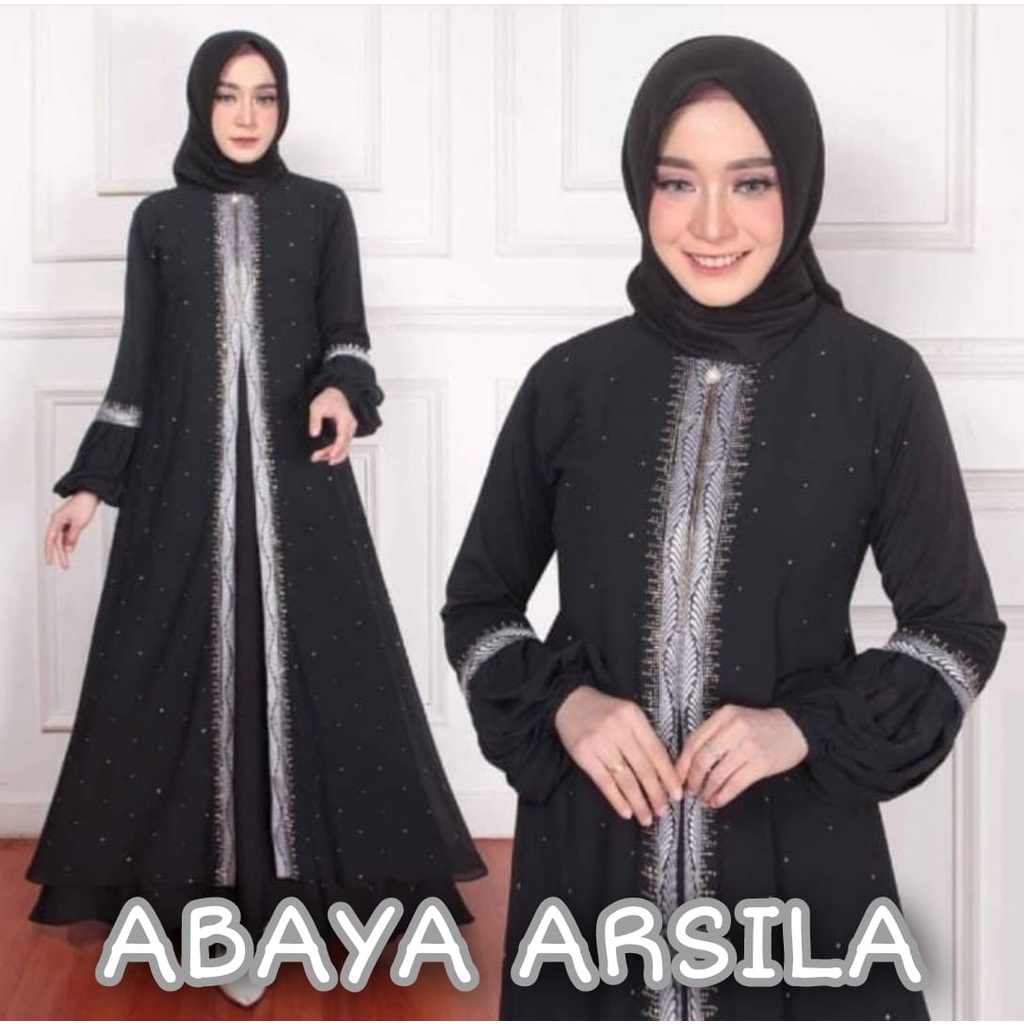 ABAYA ARSILA / Gamis Turkey / Longdress Muslimah / Maxy Formal / Busana Muslim / Dress Kondangan / Pakaian Mewah Arabic