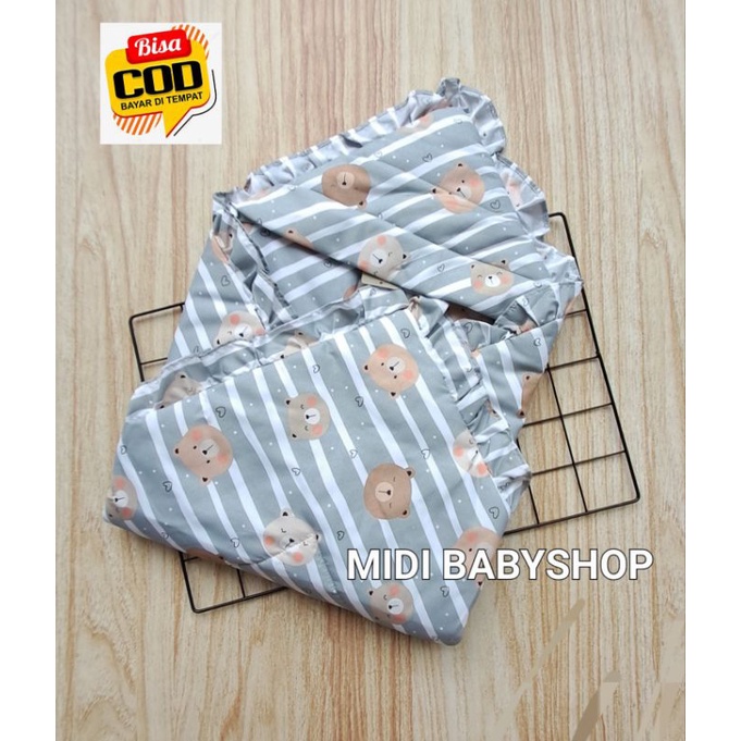 Selimut Topi Bayi karakter lucu Melati baby / Selimut Bayi Topi newborn karakter lucu Melati Baby