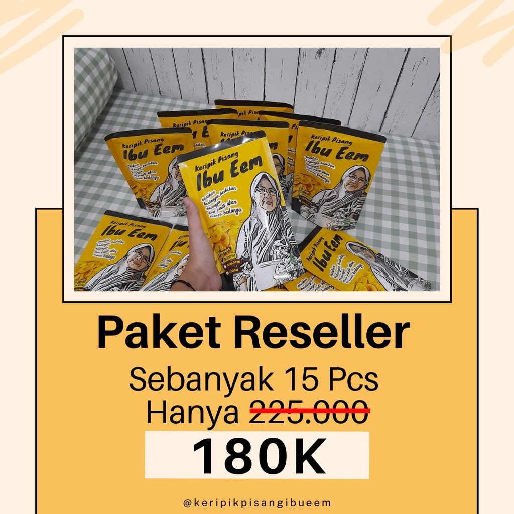 

Keripik Pisang Ibu Eem | Paket Reseller 15 pcs