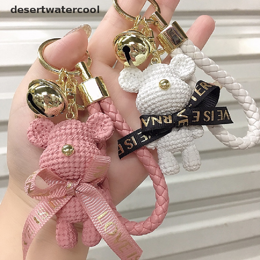 Deid Gantungan Kunci Kartun Charm Popobe Bear Liontin Resin Untuk Wanita Tas Car KeyRing Martijn