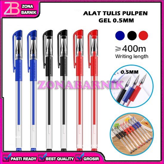

[ZB] PULPEN PENA BOLPEN BOLPOINT BALLPOINT GEL JELLY 0.5MM 0.5 MM MERAH BIRU HITAM ATK SERBAGUNA MULTIFUNGSI