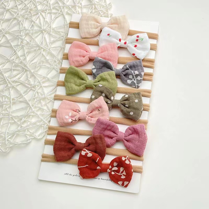 SEAMLESS POLKA DOT BOW SOFT NON-TRACE MOTIF POLKADOT FLORAL PATTERN PREMIUM BABY TODDLER SMALL RIBBON CUTE HEADBAND HAIRBAND BENDO BANDO BANDANA PITA ANAK BALITA BAYI COTTON NYLON LINEN LACE AKSESORIS RAMBUT WARNA SOLID POLOS PASTEL LEMBUT KOREA KOREAN