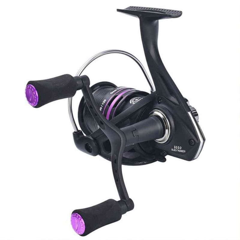 Reel UL 1000 BLACK THUNDER Double Handle Shallow Spool Ultralight Casting Spinning