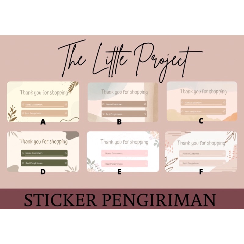 

STICKER PENGIRIMAN // STICKER RESI PENGIRIMAN // LABEL PENGIRIMAN - MIN. ORDER 100PCS