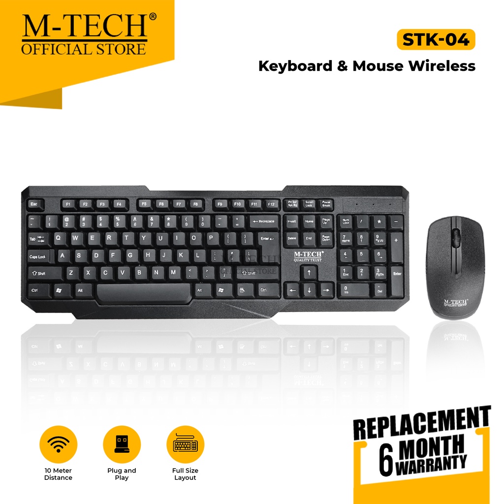 Keyboard Combo Wireless Mtech Original STK04