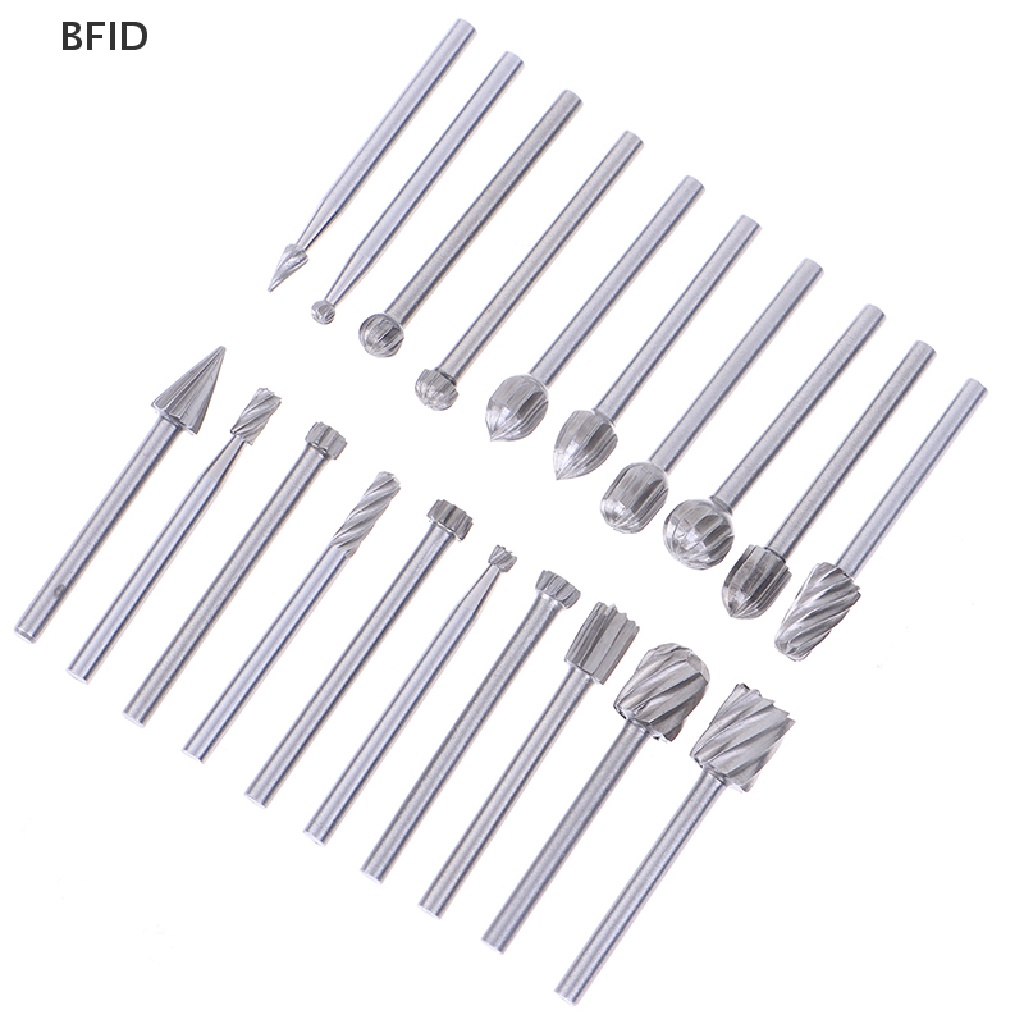 [BFID] 20pcs Tungsten Carbide Rotary Point Burr Die Grinder Shank Set 3 * 40mm [ID]