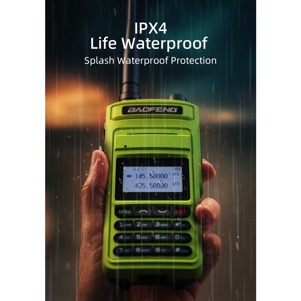 HT UV-999 PRO MAX Walkie Talkie Dual Band IPX4 Waterproof 10W