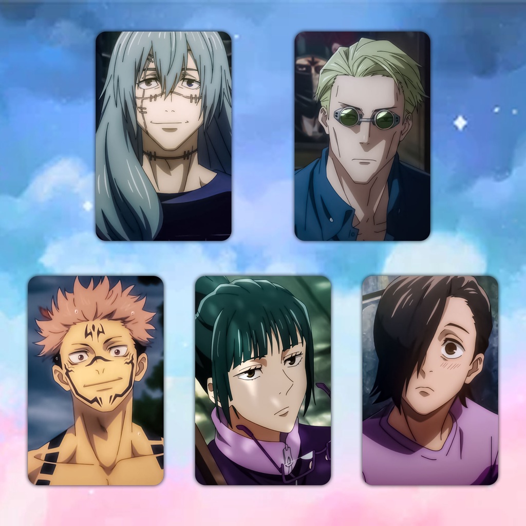 Photocard Foto Anime Jepang Jujutsu Kaisen Gojo Itadori Megumi Nobara