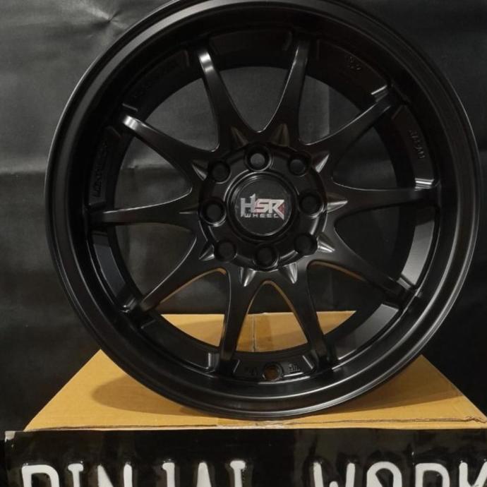 Velg Mobil jari-jari Avanza Brio HIROSHIMA HSR R15 warna Matte Black
