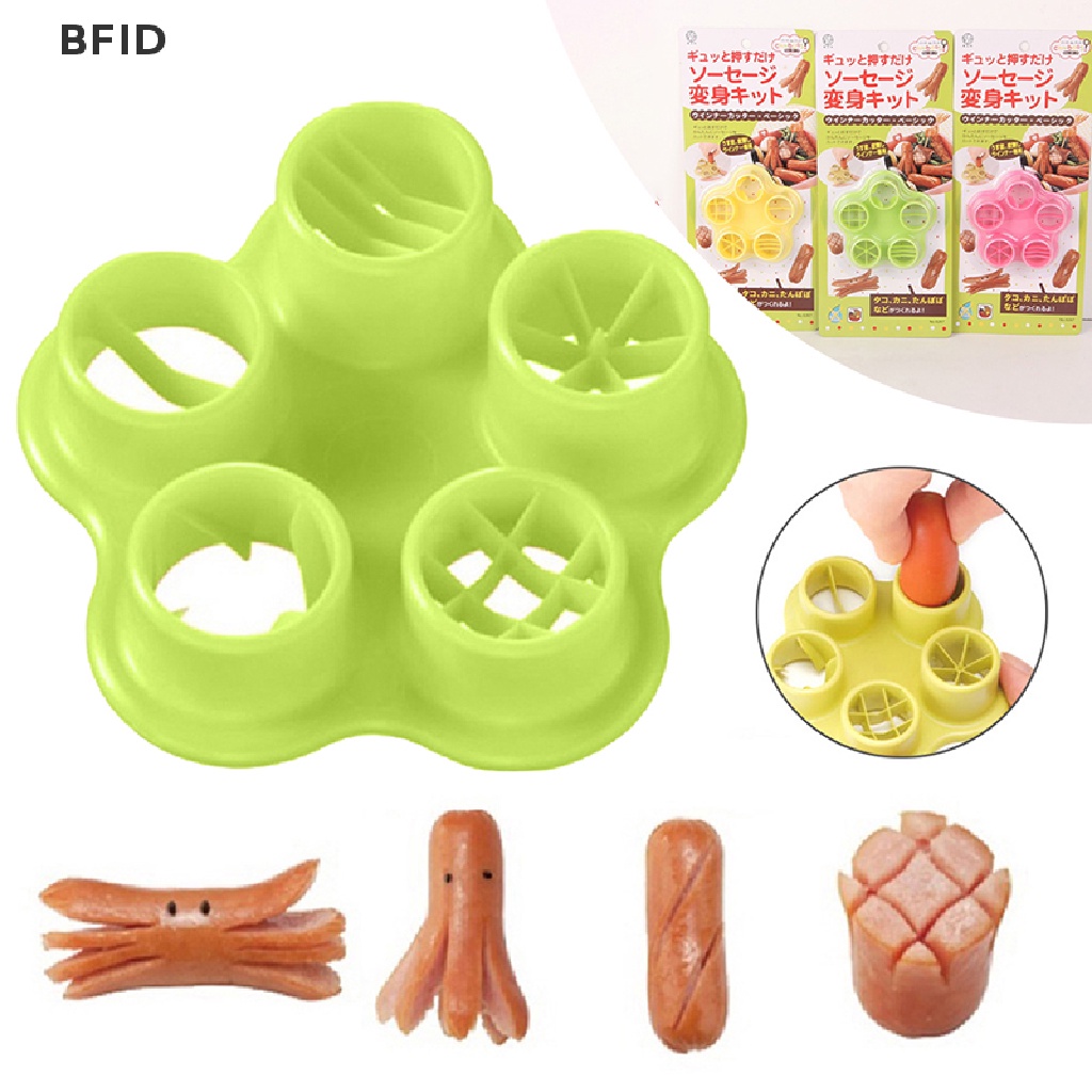 [BFID] 5in1 Alat Pemotong Sosis Hot Dog Set Ham Cutter Dapur Cutg Cetakan Makan Siang DIY [ID]