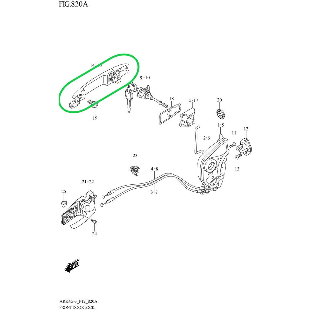 Handle Luar Suzuki All New Ertiga ASLI SGP!