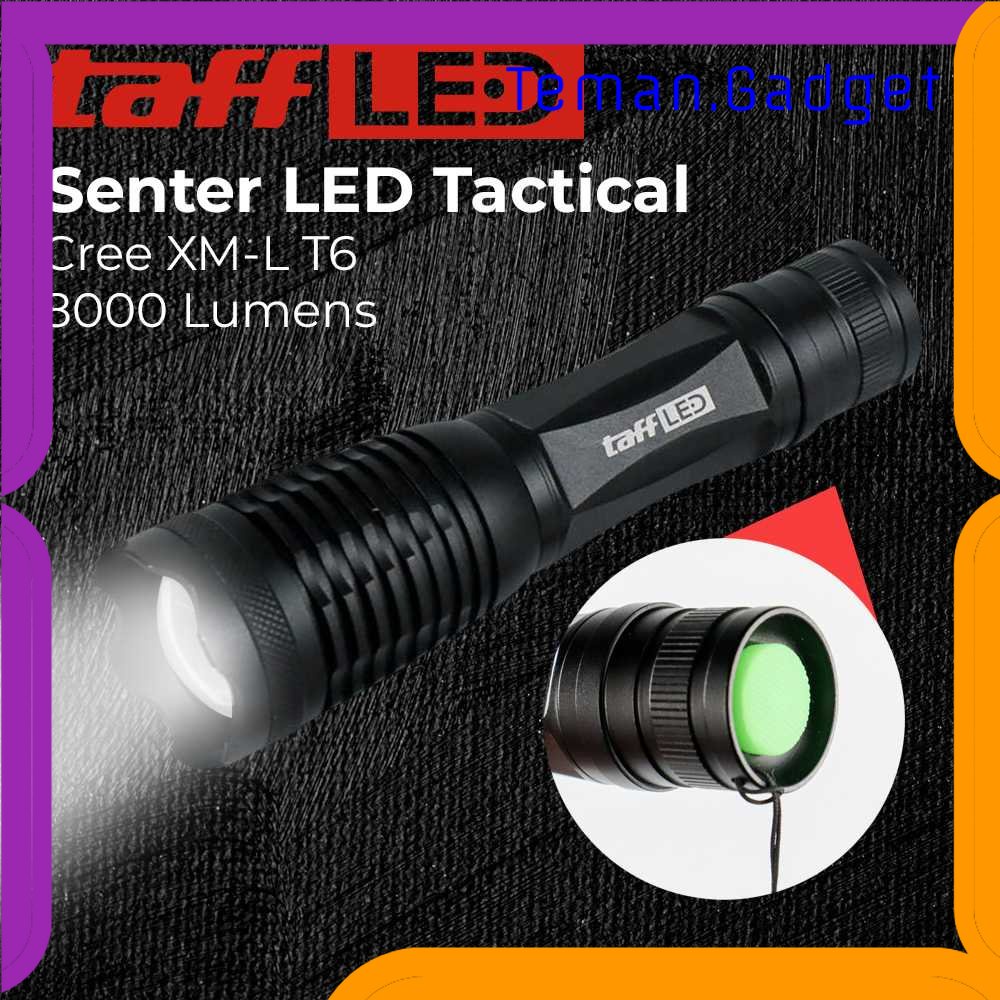 TG-SNT TaffLED Senter LED Tactical  XM-L T6 8000 Lumens - F18