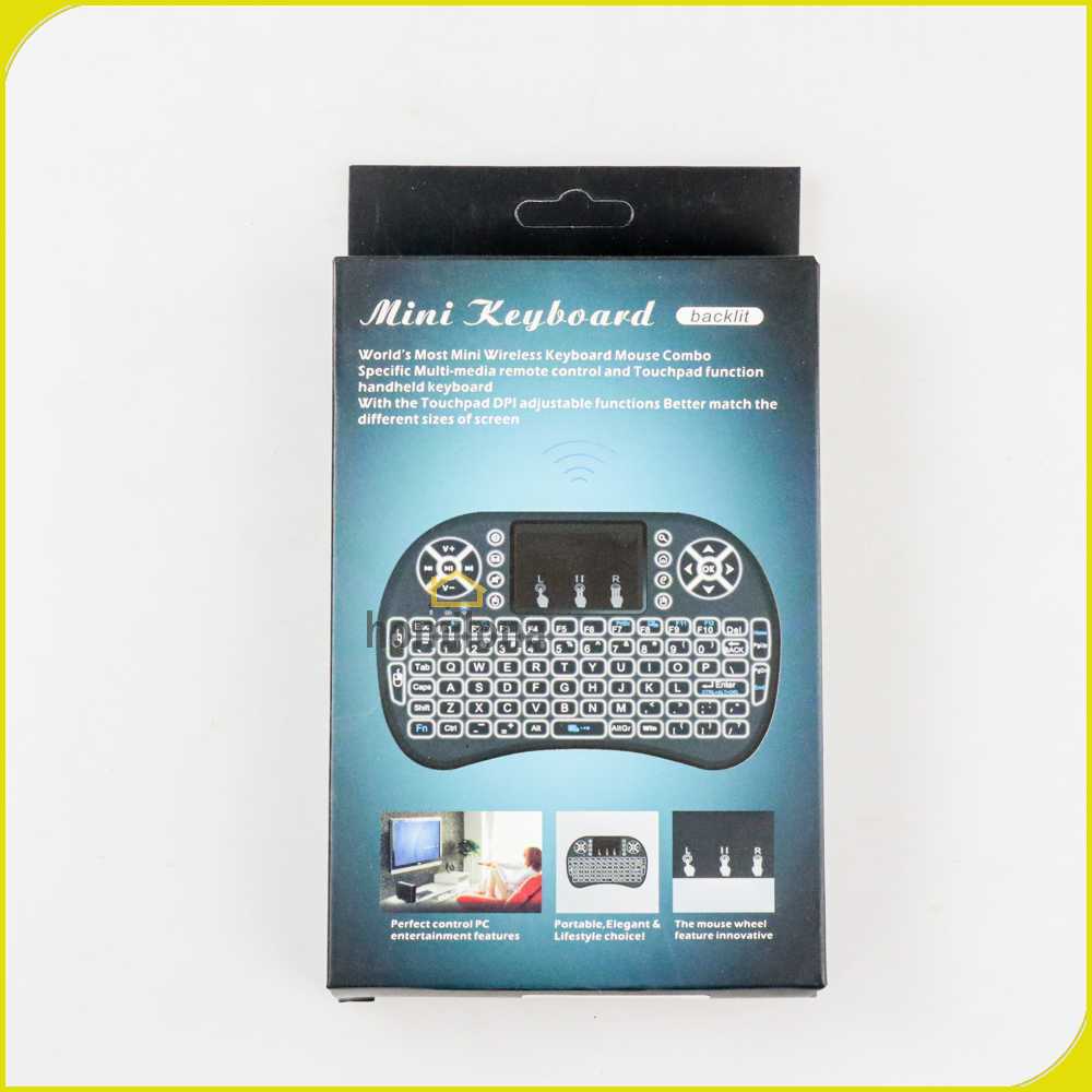 Taffware Air Mouse Wireless Mini Keyboard RGB 2.4GHz Dengan Touch Pad - I8