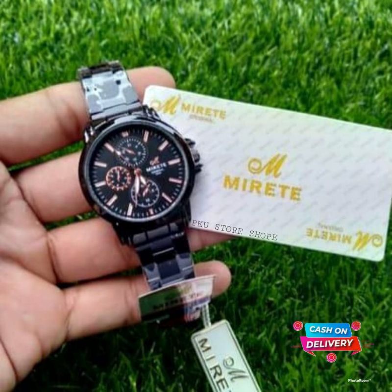 Jam Tangan Wanita import Mirete Original Rantai Stainless Steel Tahan Air Free Batrai Cadangan