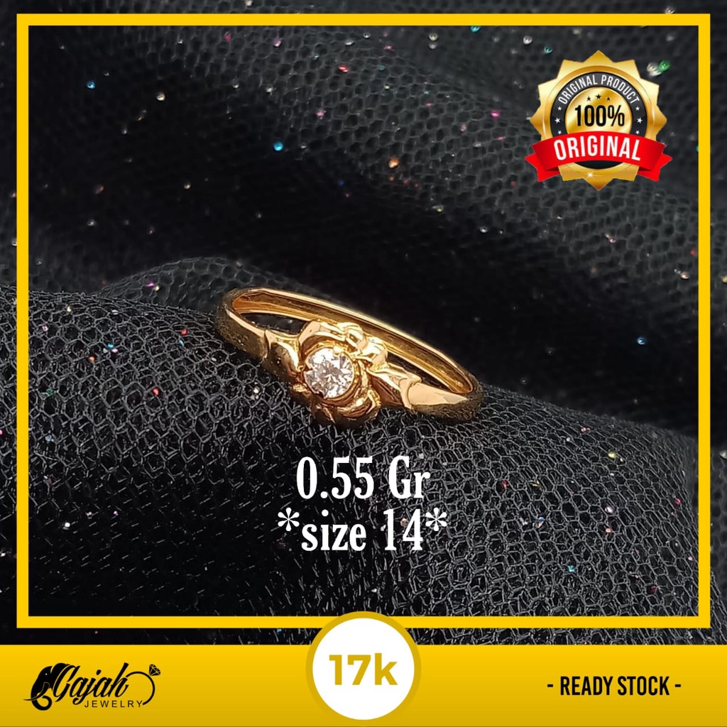 Cincin emas 17k - 0.55 gr kadar 750 - 4110