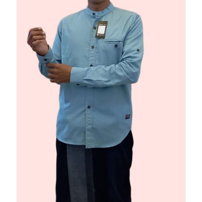 Kemko Pria Biru Wardah bahan Katun Premium