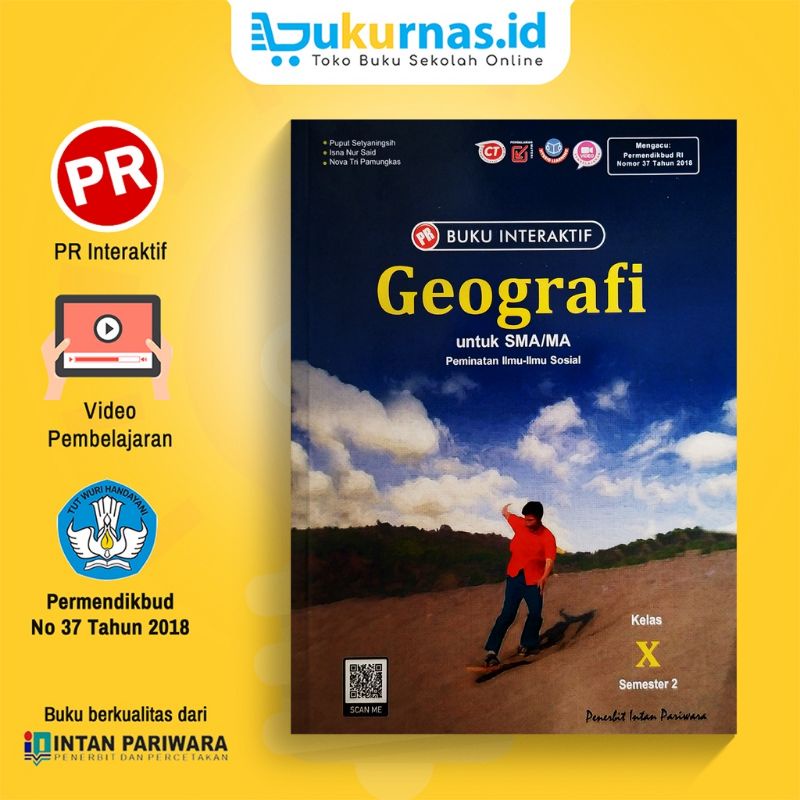 Buku lks pr interaktif geografi kelas X, 10 semester 2 tahun 2022 Revisi K13 Intan Pariwara