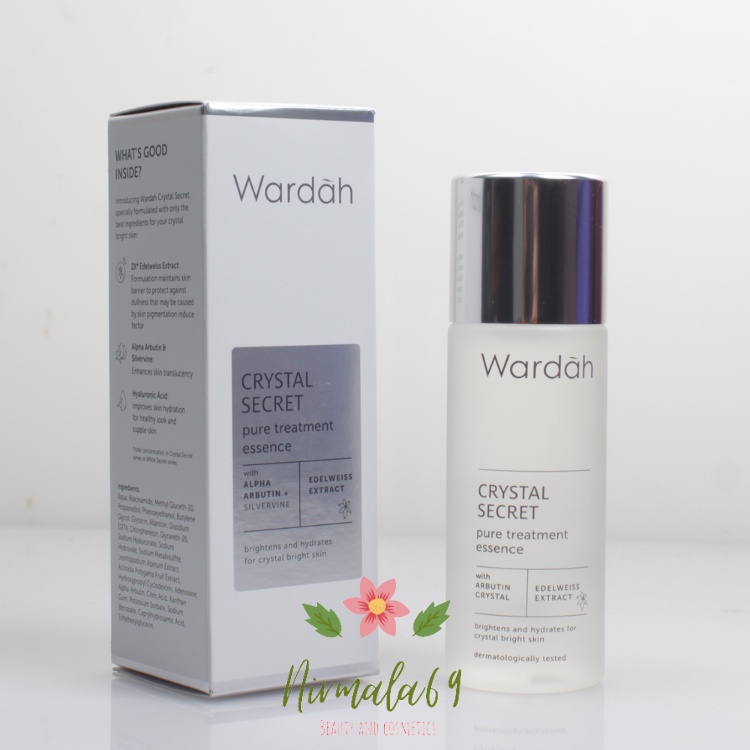 Wardah Crystal Secret Pure Treatment Essence 50ml/TONER WAJAH/ORIGINAL/BPOM/PENGHILANG FLEK HITAM/PE