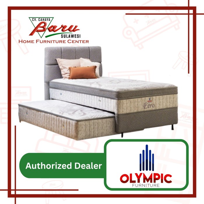 SET Spring Bed 2in1 OLYMPIC Twin EERO Plush Top - KHUSUS MAKASSAR