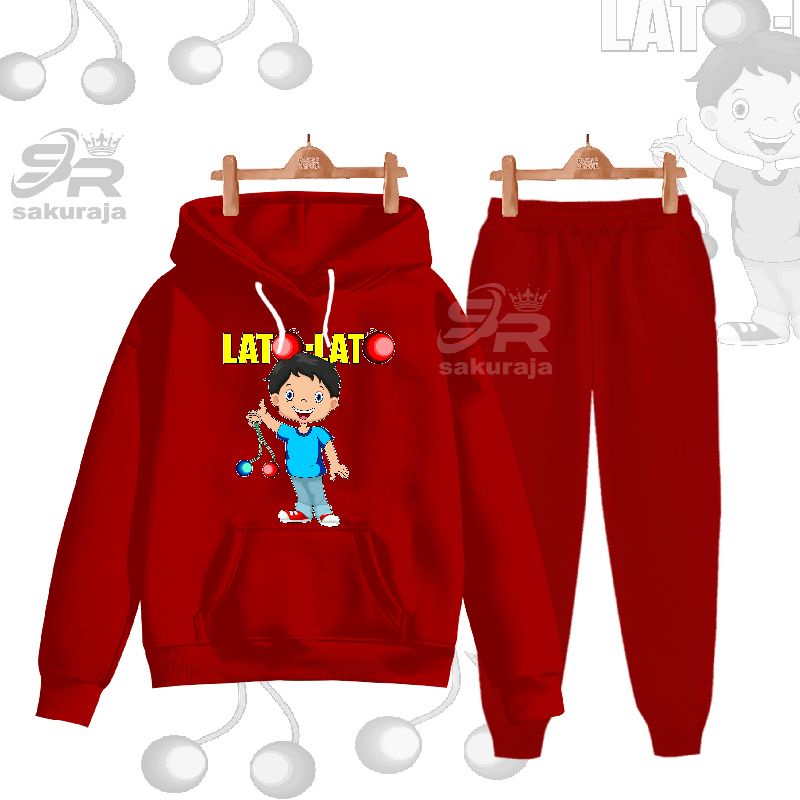 setelan sweater hoodie anak gambar Lato lato/umur 3-16 tahun bisa COD