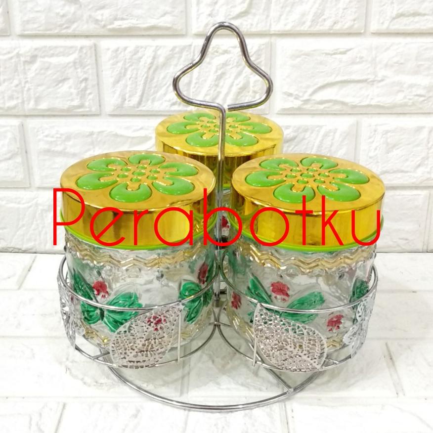 PRODUK- TOPLES PSF / IVY SET 3 PCS KERETA - PUTAR / TOPLES KACA MOTIF / TOPLES KUE / GLASS JAR .