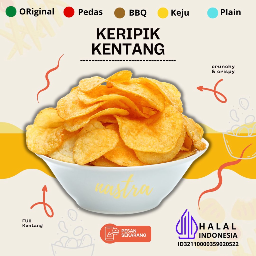 

Keripik Kentang Original Keripik Kentang Balado / Keripik Kentang Manohara