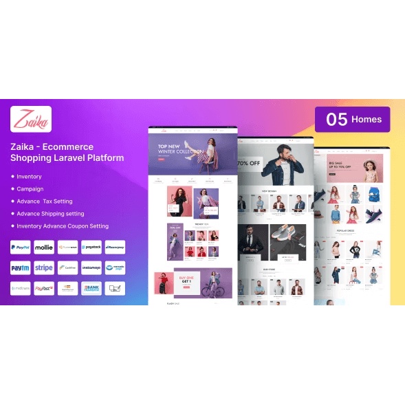Zaika eCommerce CMS – Laravel eCommerce Shopping Platform