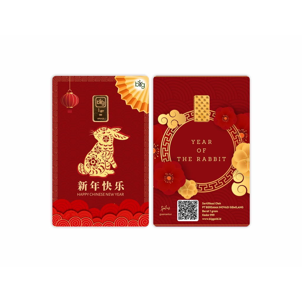 Logam Mulia /Emas BIG/Emas mini /BIG GOLD 0.5 & 1 Gram Imlek Series Exclusive Pack