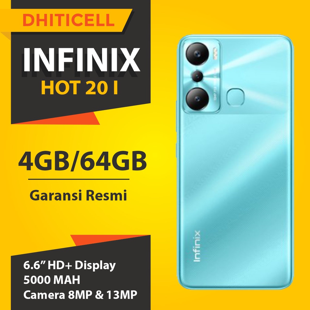 Infinix Hot 20i 4/64GB – Up to 7GB Extended RAM – Helio G25 - 6.6” HD+ IPS – 5000 mAh