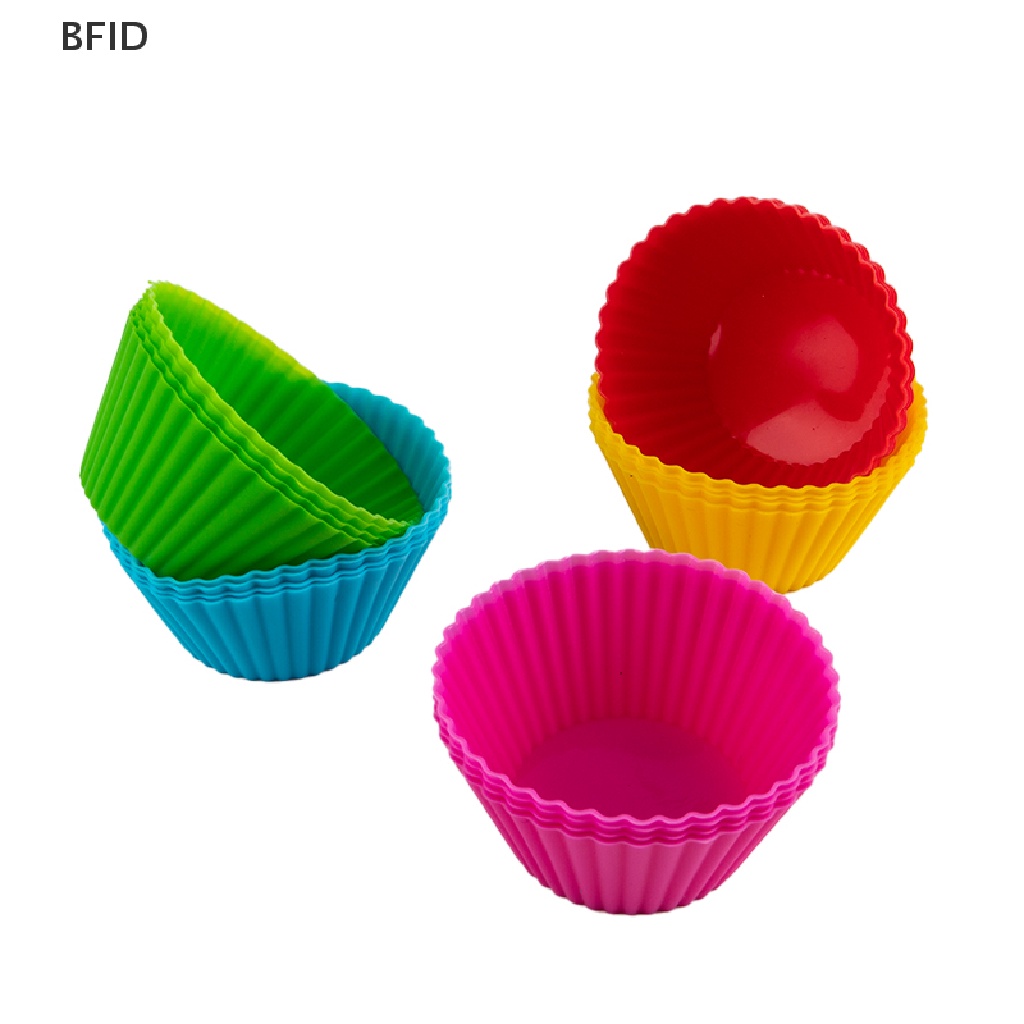 [BFID] 4pcs Silicone Cake Cup Liner Cetakan Kue Cup Muffin Bulat Cakecup Alat Kue [ID]